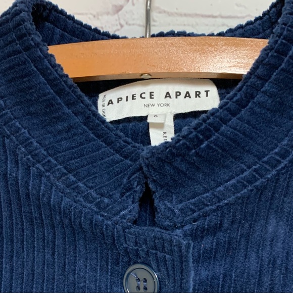 Apiece Apart Aragon Mini Blue Corduroy Dress Size 6 - Picture 5 of 8
